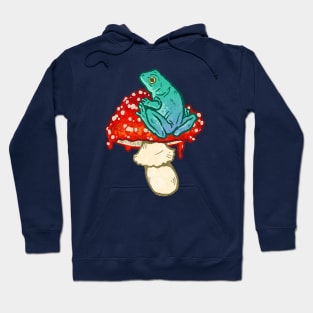 Small Frog on a Mushroom Hoodie